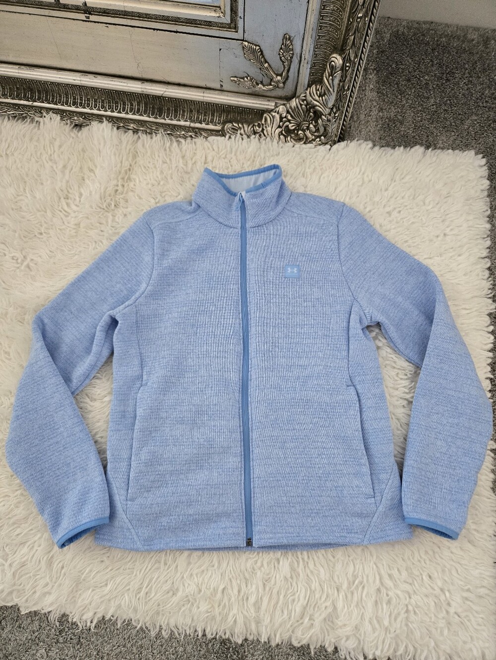 Under Armour Sweater-Knit Fleece Specialist Full-Zip Jacket. Light blue. Size Me